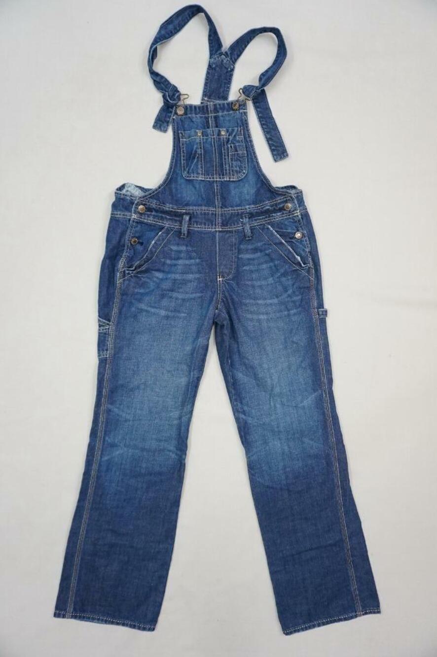 RARE OLD NAVY WOMEN S USED CARPENTER DENIM OVERALLS/BIB/JEANS ULTRA LOW WAIST